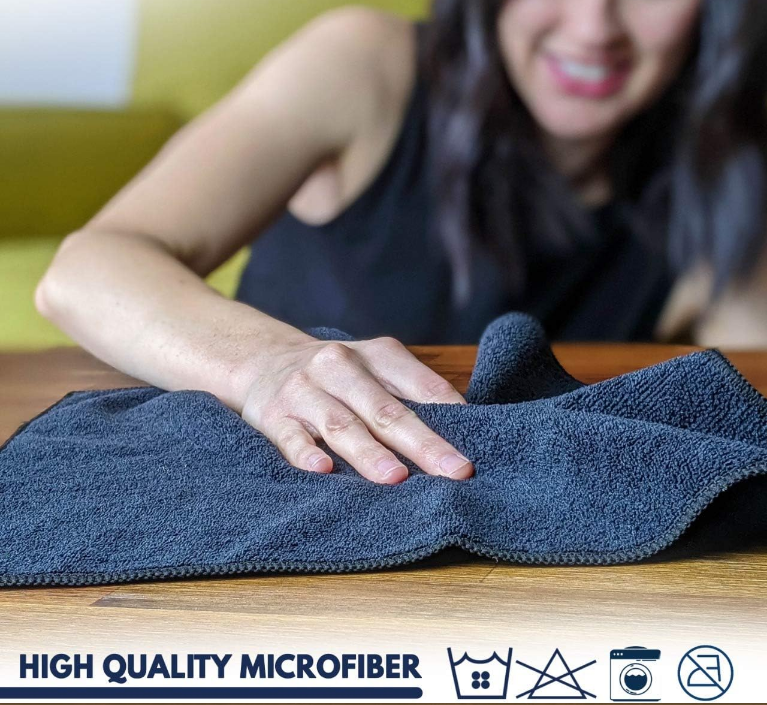 Multipurpose Double-Sided Microfiber Cloth (Pack of 3) (30x30 cm)
