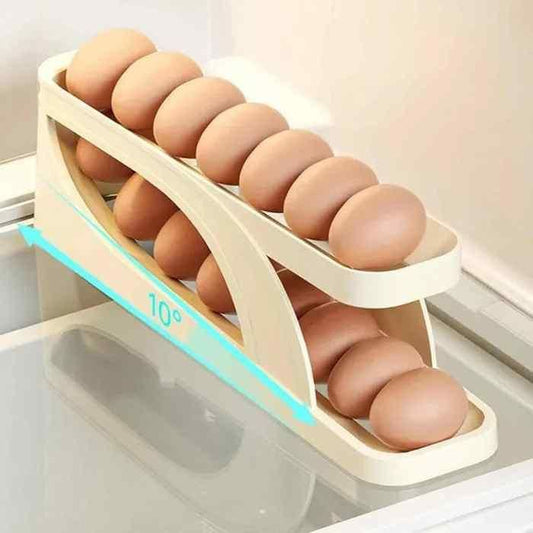 Automatically Rolling Egg Holder Container Display Rack