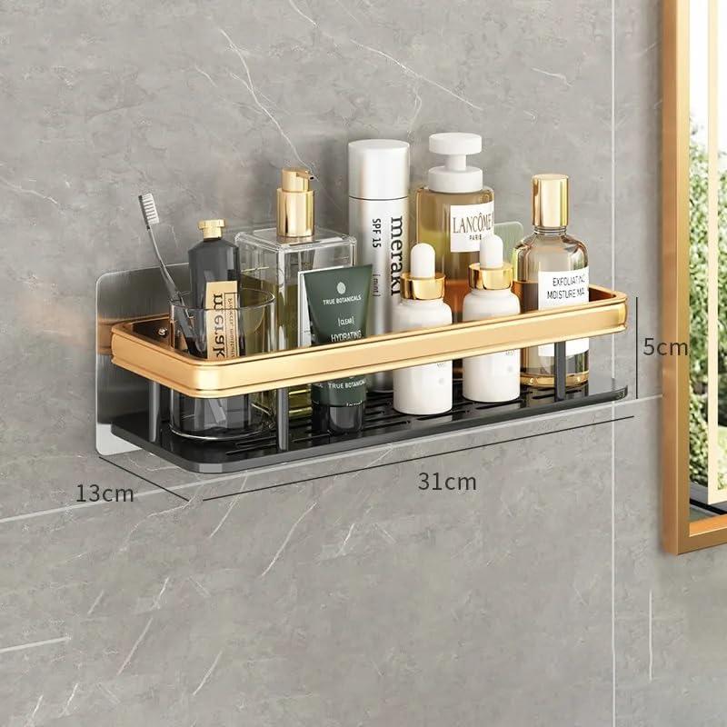 Aluminum Shelf Adhesive Wall Mounted bathroom Shelf